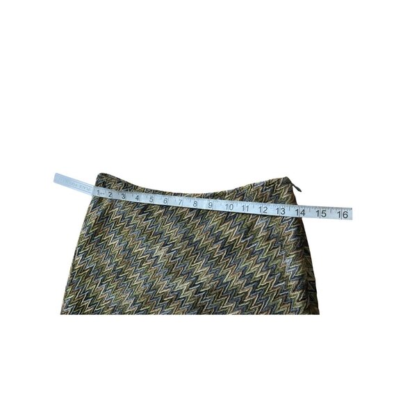 Finity Studio Womens Chevron Pattern Maxi Textured Skirt Multicolor W27 - Picture 3 of 6